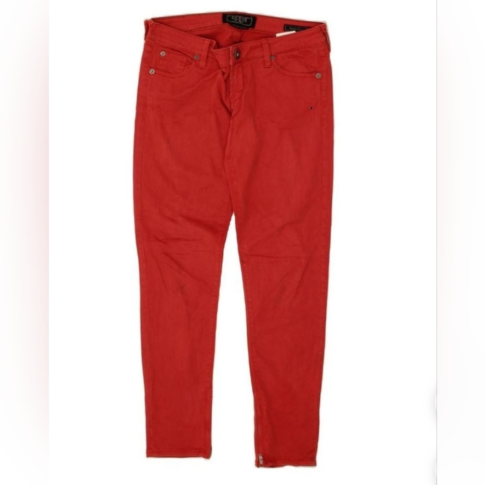 GUESS Red Denim Capris